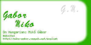 gabor miko business card
